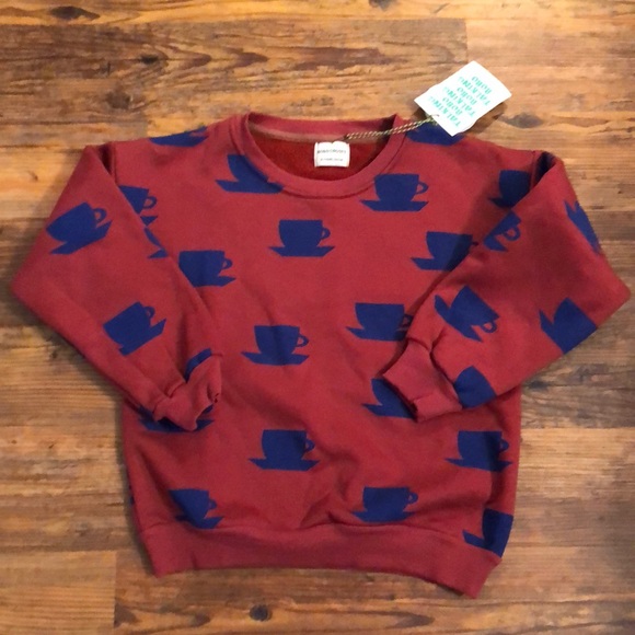 Bobo Choses Other - “Boho Choses” like l NWT Red & Navy Teacup Sweatshirt Organic Cotton